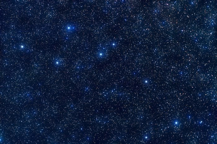 Delphinus (Dolphin) constellation: astronomy photo. Exposure 780 sec. Star field around Delphinus with variegated stars and dark nebulae and other deep space objects. Can be used as a walpaperl