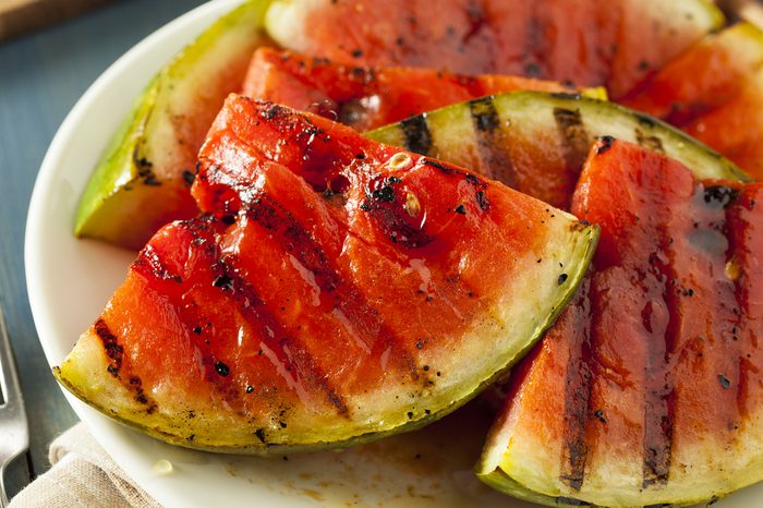 Ripe Healthy Organic Grilled Watermelon with Honey