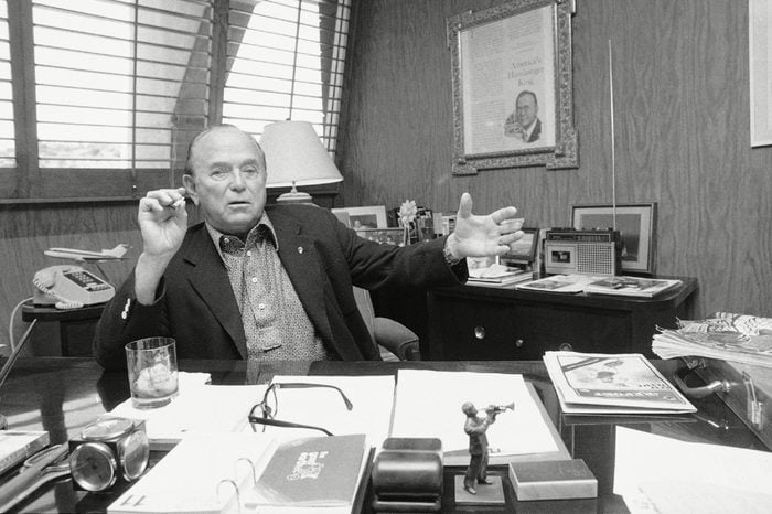Ray Kroc, owner of McDonald?s hamburger chain and the San Diego Padres baseball team speaks during an interview in his office at San Diego Stadium