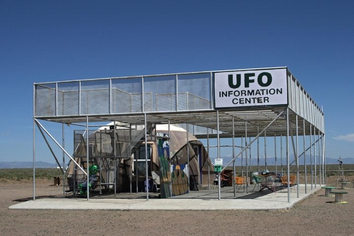 ALAMOSA, COLORADO - MAY 29, 2010: UFO Watchtower and information center near Alamosa, Colorado