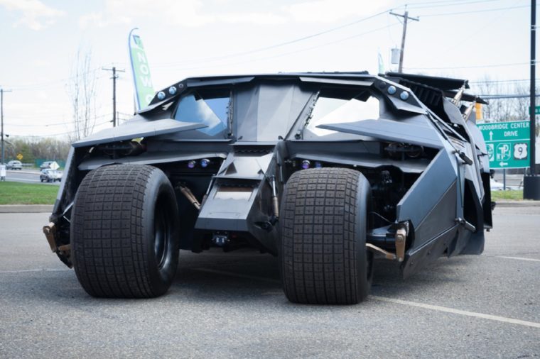 APRIL 26, 2015 - Woodbridge, NJ: A replica of the Batmobile Tumbler from The Dark Knight is shown at the Cars of the Hollywood Screen car show.