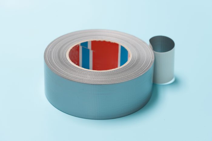 sellotape, scotch, painter and duct tape on a white background