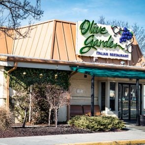 Lancaster, PA - January 15, 2017: Exterior of Olive Garden Italian Kitchen restaurant location. Olive Garden is a chain restaurant that offers casual Italian cuisine at over 800 locations.