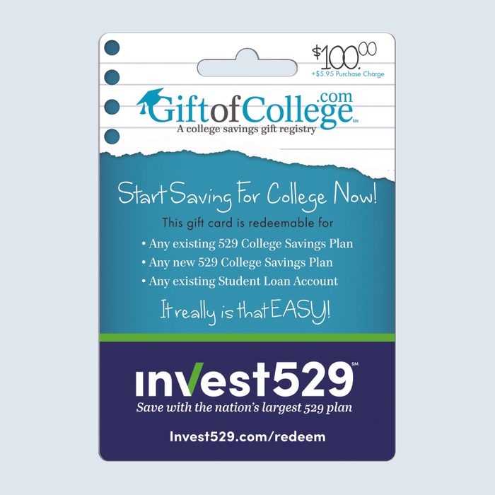 Gift of College & Invest529 Gift Card
