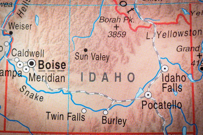 Map view of Idaho State
