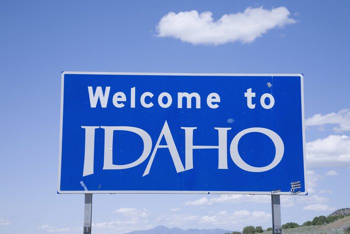 Welcome to Idaho state sign