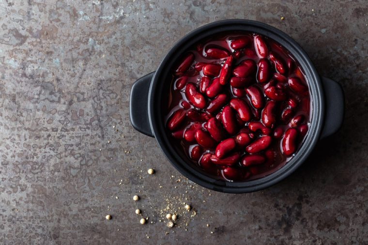 Red kidney beans boiled