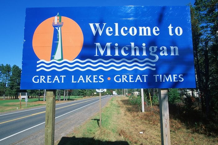 Welcome to Michigan sign