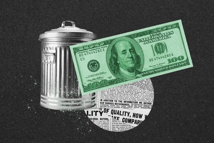 Money Garbage Finds Collage