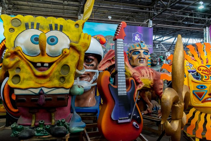 New Orleans, LA USA - 06/01/2015 - New Orleans Mardi Gras World Eclectic Collection