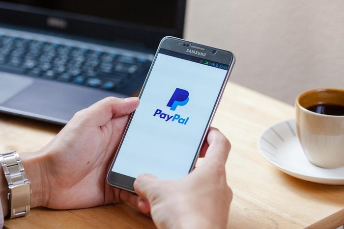 Paypal app on a cell phone