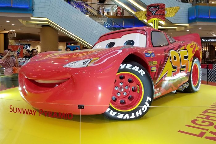 PETALING JAYA, MALAYSIA - AUGUST 23,2017 : The exhibition and sale of merchandise from the animated film "Cars 3" by Pixar Animation Studio is now taking place at the Sunway Pyramid shopping mall.