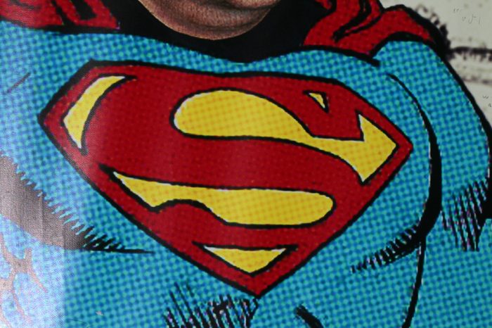 the logo of the superhero comic figure "Superman".