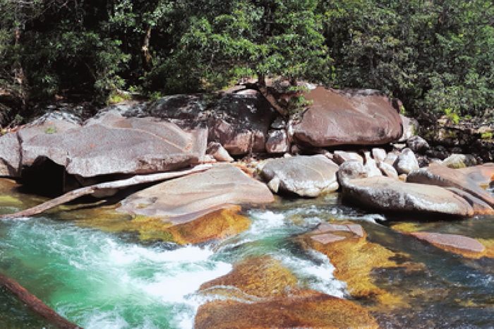 Babinda Boulders or Devil's Pool is an icon tourist attraction of the Cairns area