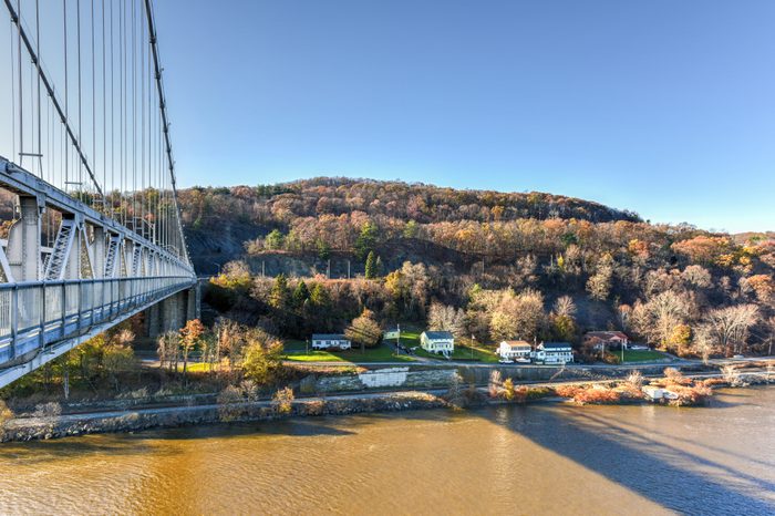 Mid-Hudson Bridge crossing the Hudson River in Poughkeepsie, New York