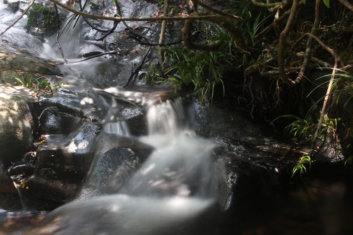 Beautiful waterfall in Bride's Pool, New Territories, Hong Kong, Long Exposure