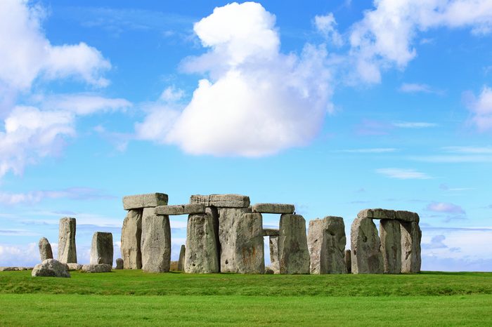 Stonehenge an ancient prehistoric stone monument near Salisbury, Wiltshire, UK. in England