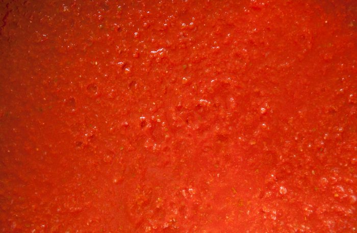 red tomato sauce texture close up