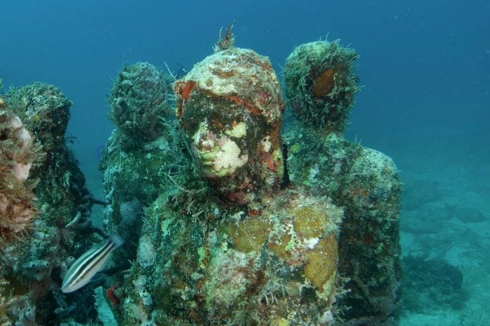 Statues underwater