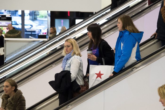 People Carry Shopping Bags at Macy's in New York