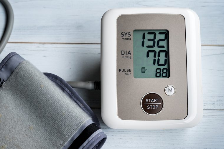 Blood pressure gauge show normal Blood Pressure.