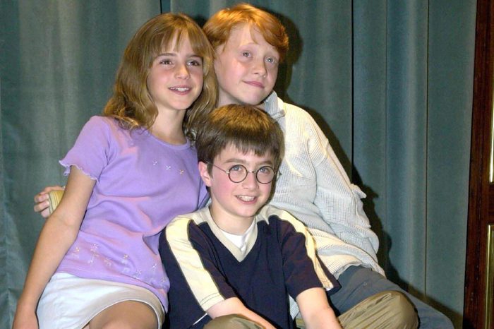 DANIEL RADCLIFFE WHO IS TO PLAY HARRY POTTER IN THE FORTHCOMING FILM WITH EMMA WATSON AND RUPERT GRINT WHO WILL PLAY HERMIONE AND RON