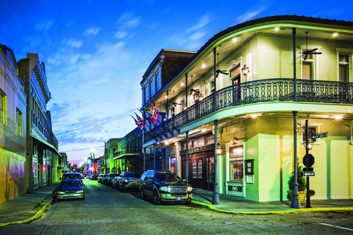 A view down West Third Street downtown Thibodaux, La. Located near the banks of Bayou Lafourch, downtown Thibodaux mixes historic architecture while serving as the cultural, commercial and dining center of the city.