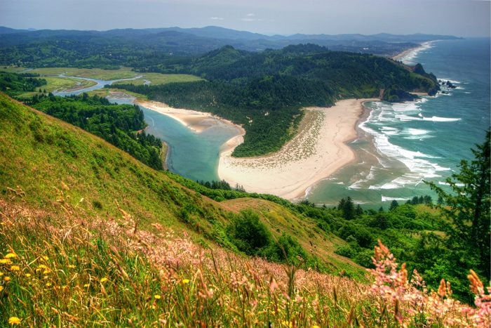 The view from the Cascade head trail, north of Lincoln City, Oregon