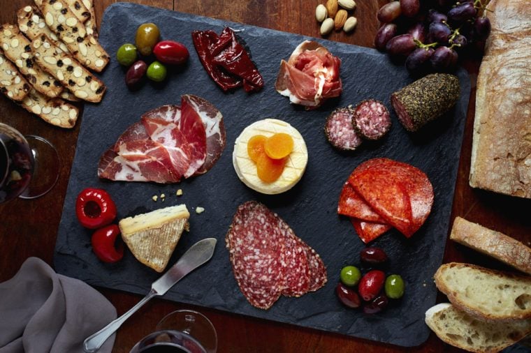 Meat and cheese board