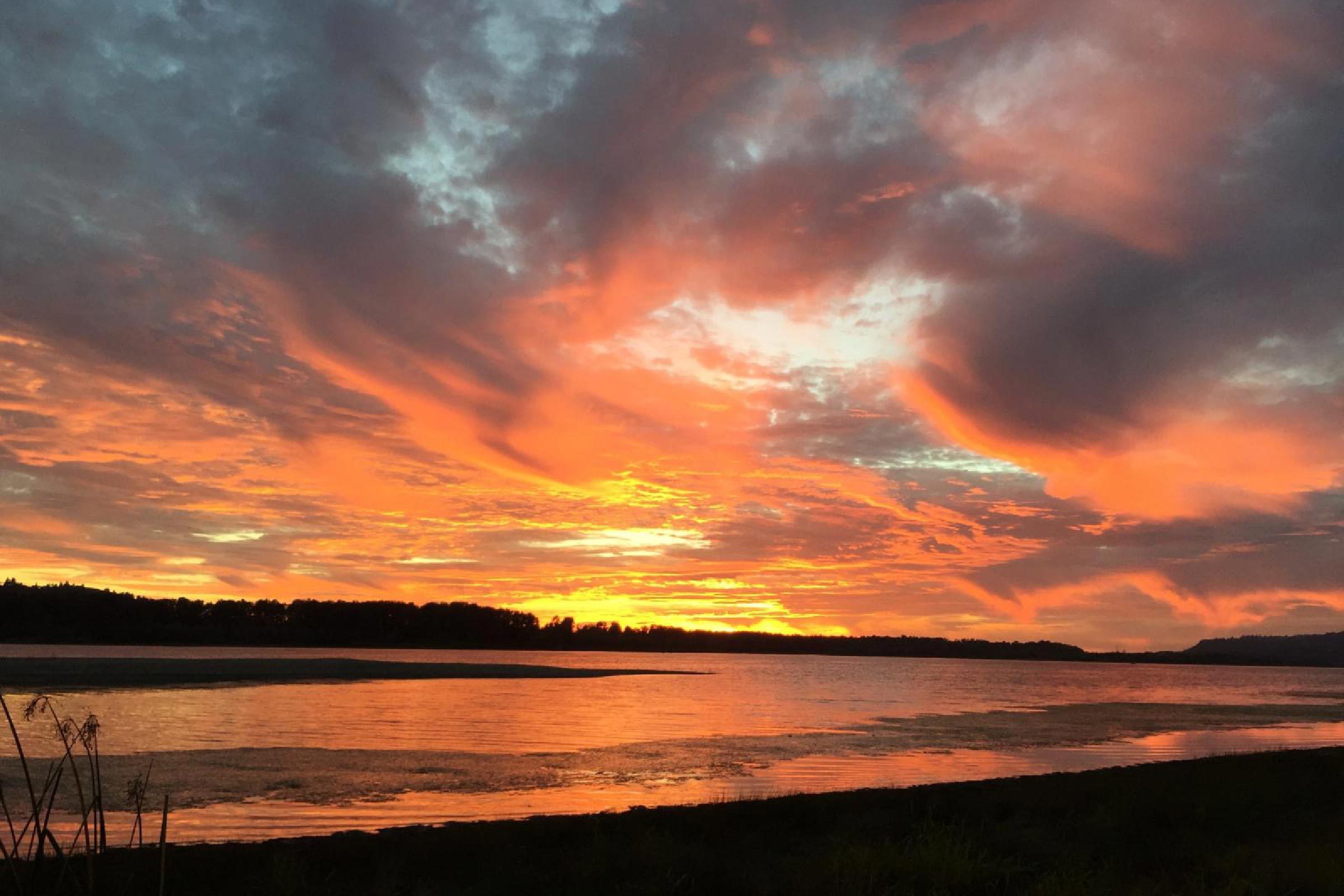 Narragansett Bay Rhode Island Winter Sunset on the Warren River