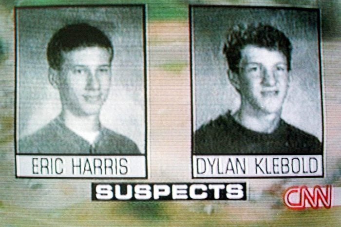 TV VIDEO GRABS OF ERIC HARRIS AND DYLAN KLEBOLD COLUMBINE HIGH SCHOOL SHOOTINGS IN LITTLETON, DENVER, COLORADO, AMERICA - 1999