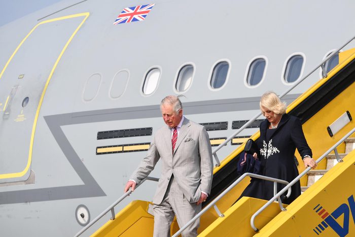 Prince Charles and Camilla Duchess of Cornwall arrive at Vienna International Airport TRH
