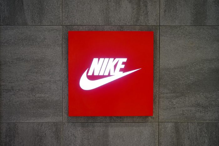 Shanghai.China-ARP. 26.2016;Nike LOGO in shanghai.nike is the first brand in China.