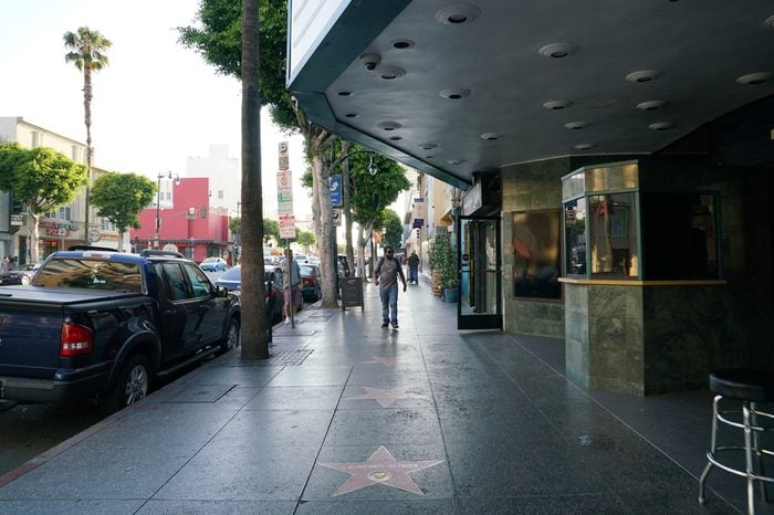 Los Angeles, California, USA - JUNE 25, 2017: Hollywood Walk of Fame