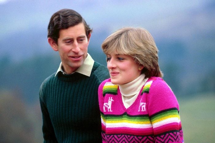 PRINCE CHARLES AND LADY DIANA SPENCER IN THE GROUNDS OF BALMORAL CASTLE SCOTLAND ON A PRE HONEYMOON - 1 MAY 1981