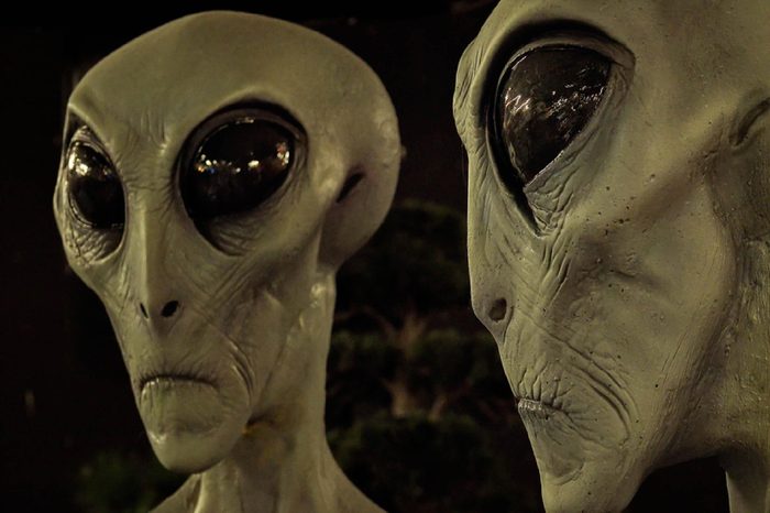 ROSWELL, NEW MEXICO - MARCH 28: Aliens on display at the International UFO Museum and Research Center in Roswell, New Mexico on March 28th, 2016.