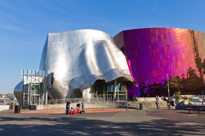 SEATTLE, WASHINGTON - OCTOBER 6: Experience Music Project (EMP) Experience Music Project Museum on October 6, 2012 in Seattle. EMP houses many rare artifacts from music history.
