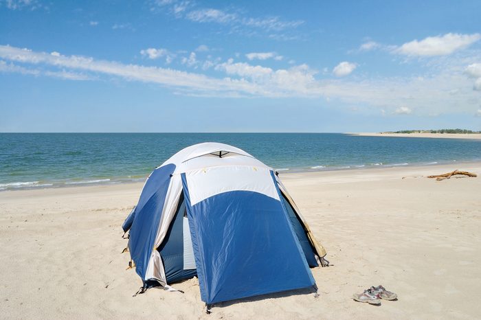 Tent Camping On The Beach