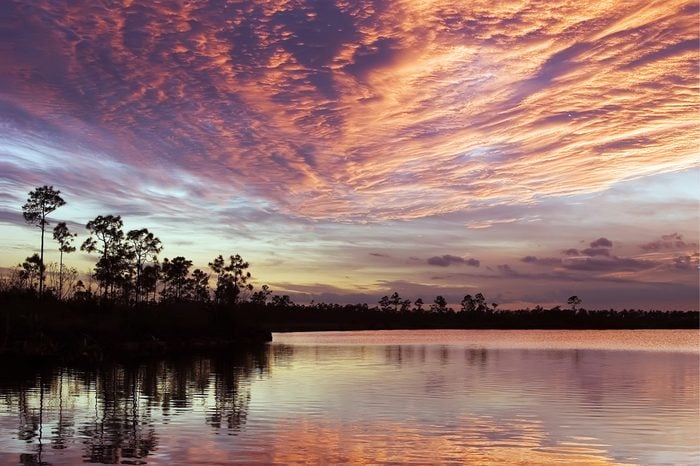 Sunset on Pine Lake, Florida Everglades NP
