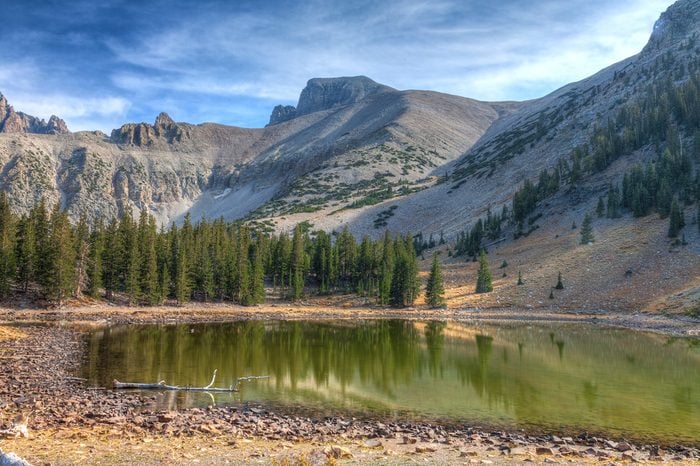 Nevada-Great Basin National Park-Alpine Lakes Trail. Autumn in Great Basin is a most colorful event, which makes the spectacular scenery even more magnificent. 