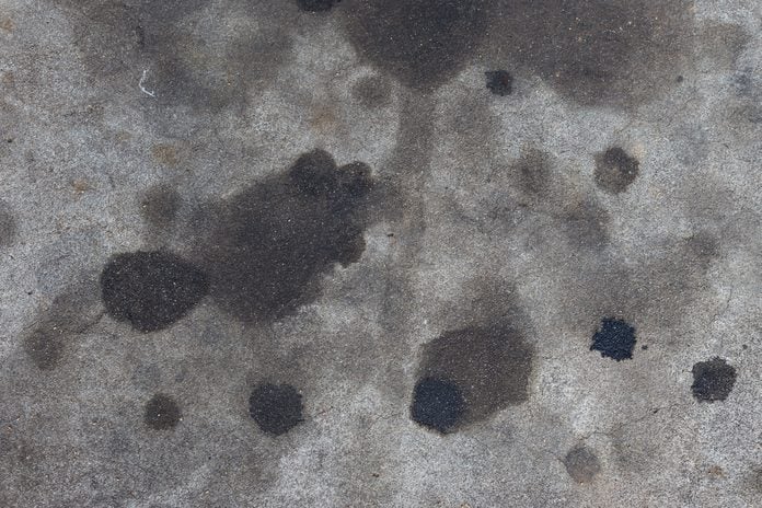 oil drops on concrete