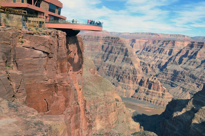 Amazing view Grand Canyon. Skywalk. Arizona. USA