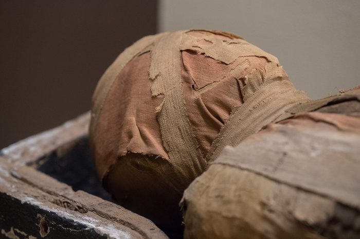 Egyptian mummy close up detail
