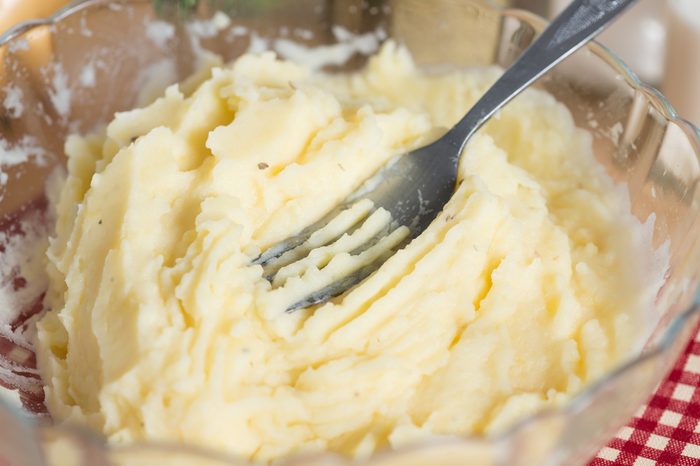 Homemade mashed potatoes.