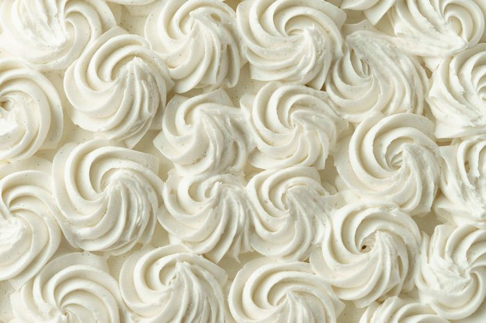 White swirl icing texture