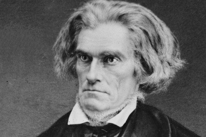 John Caldwell CALHOUN 1782-1850, American politician and first US-born Vice President, serving in the administrations of both John Quincy Adams and Andrew Jackson, photographed c. 1840-50 (Mathew Brady)