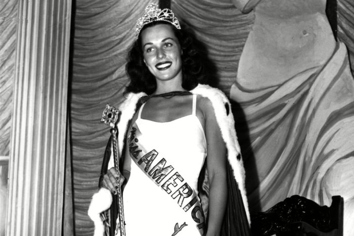 Myerson Bess Myerson, of New York, holds the scepter after being crowned Miss America 1945 at the annual Miss America pageant in Atlantic City, N.J. Myerson, the first Jewish Miss America who parlayed her stunning 1945 victory into national celebrity, died Dec. 14, 2014, at her home in Santa Monica, Calif. She was 90