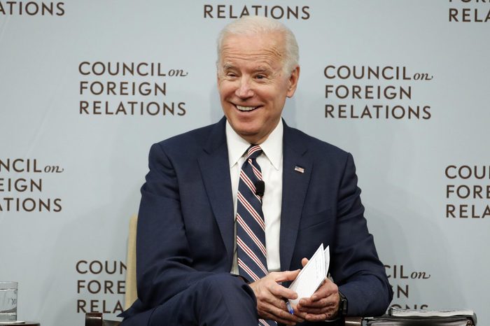 Former Vice President Joe Biden speaks about U.S. relations with the Kremlin at the Council on Foreign Relations, in Washington