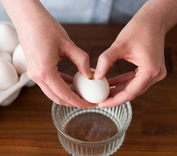 cracking an egg