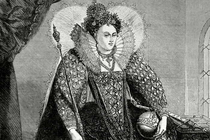Queen Elizabeth I of England (1533-1603) Attired For the Royal Thanksgiving On the Defeat of the Spanish Armada of 1588 1872